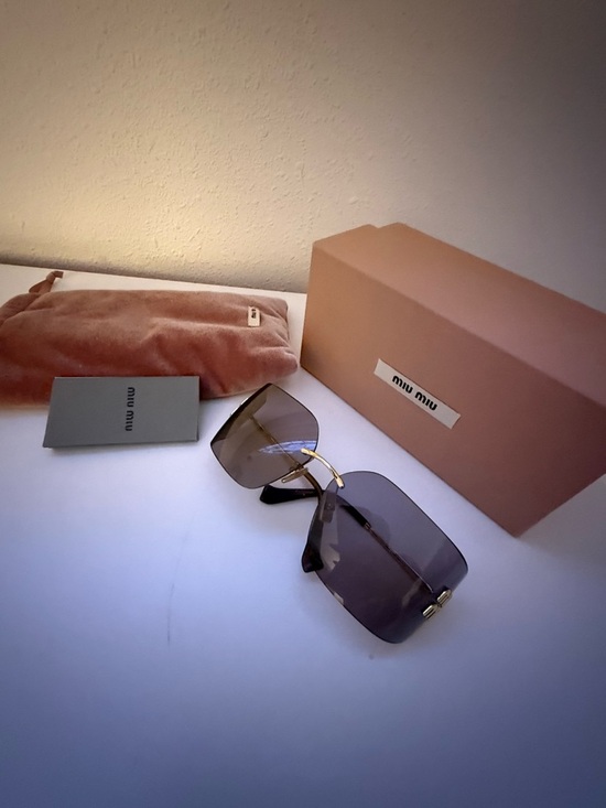 Miu Miu Aube Sunglasses (Brown-Gray) main image 5
